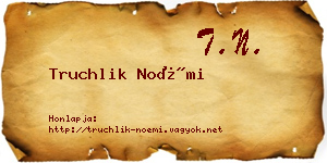 Truchlik Noémi névjegykártya